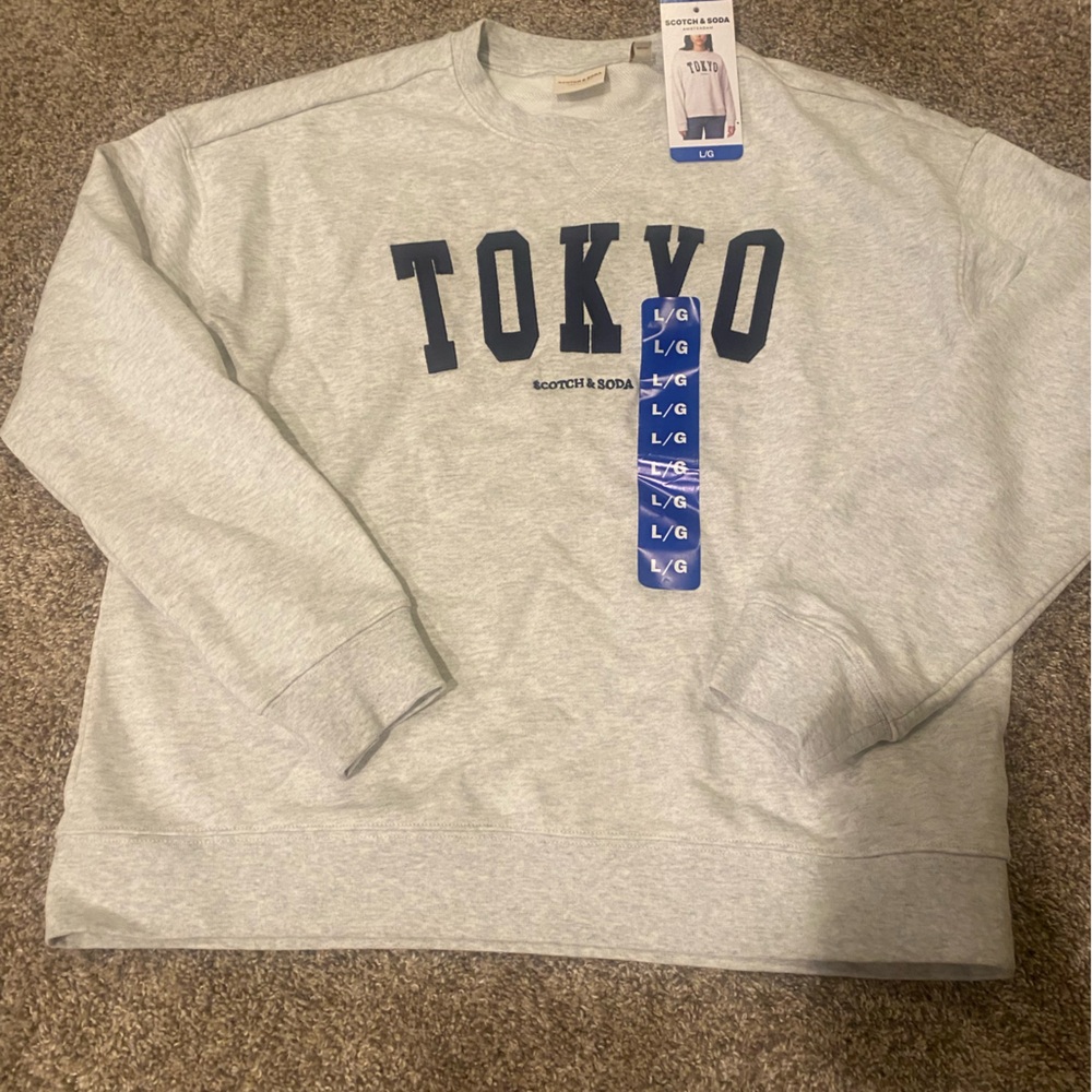Scotch & Soda Light Gray Tokyo Crewneck Sweater